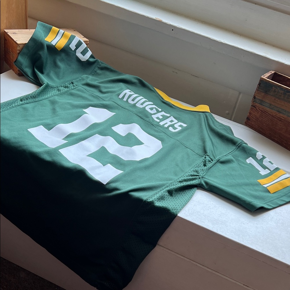 NFL Green Bay Packers #12 Rogers Green and Yellow Kids Jersey size Large - Picture 4 of 14